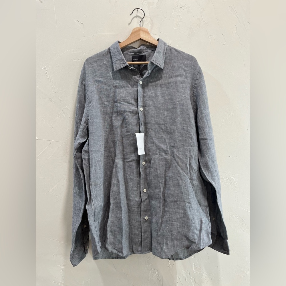 Men’s Vince Linen Button Dress Shirt